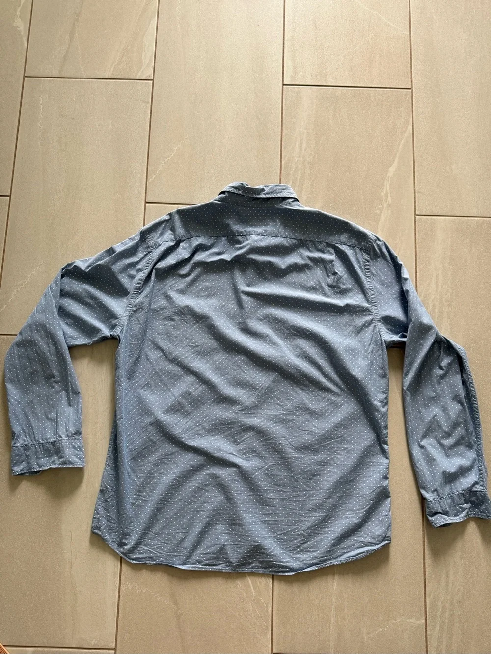 J.Crew Slim Fit XL Blue White Dot Button Down Shirt Mens Long Sleeve